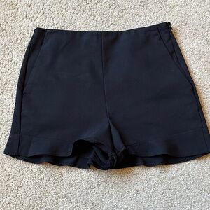 Zara Women's High Waist Black Shorts